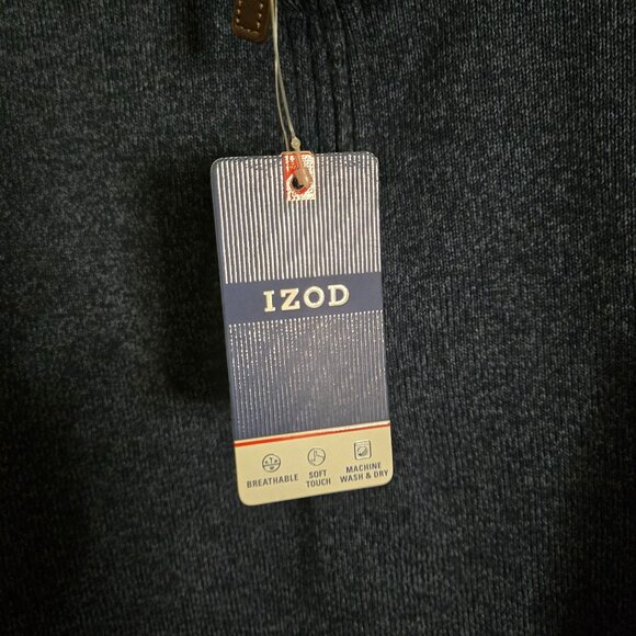 Izod NWT Heather Blue 1/4 Zip Pullover Size XL - Picture 4 of 10